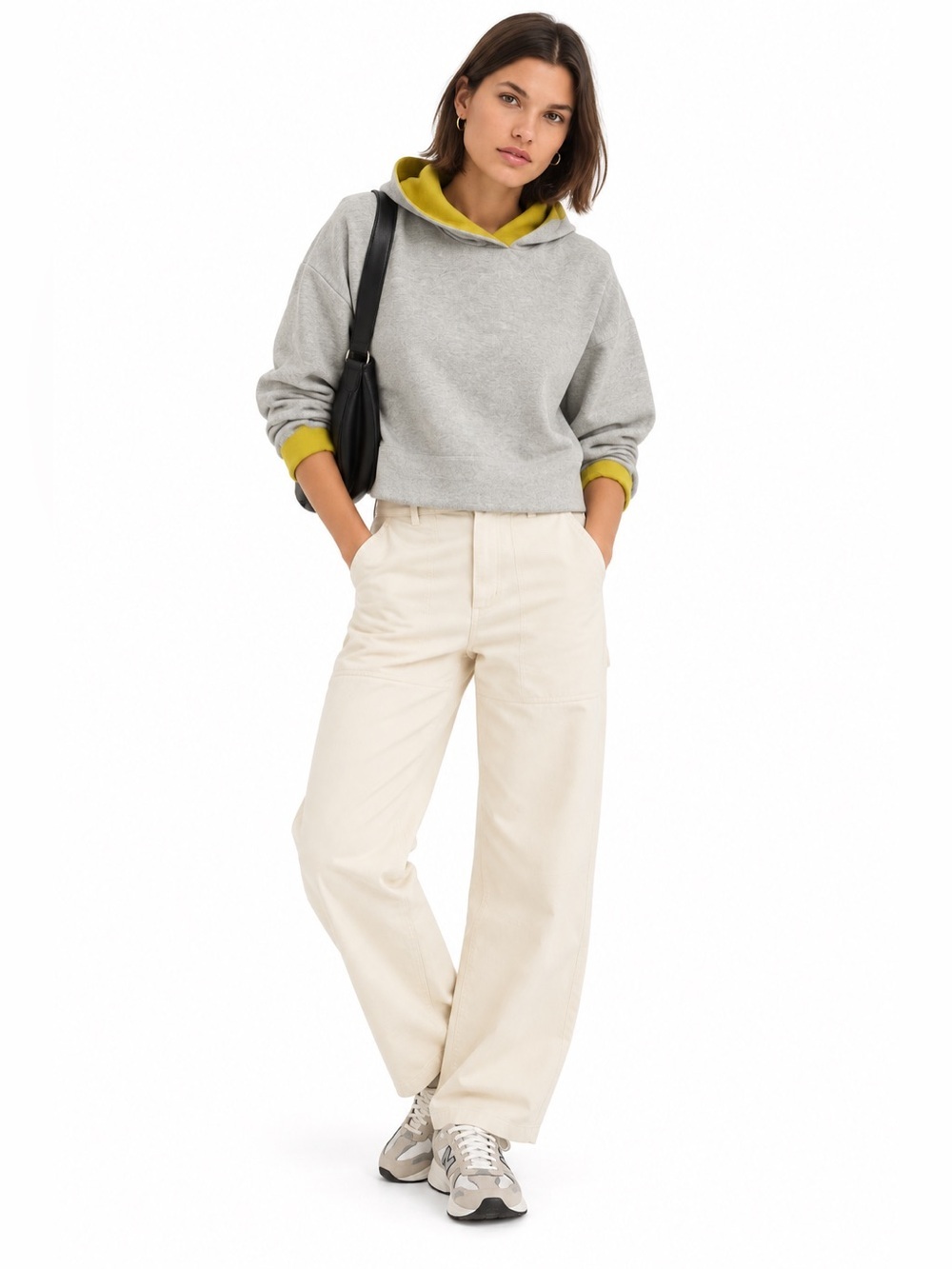 Anthropologie Maeve James Cropped Hoodie